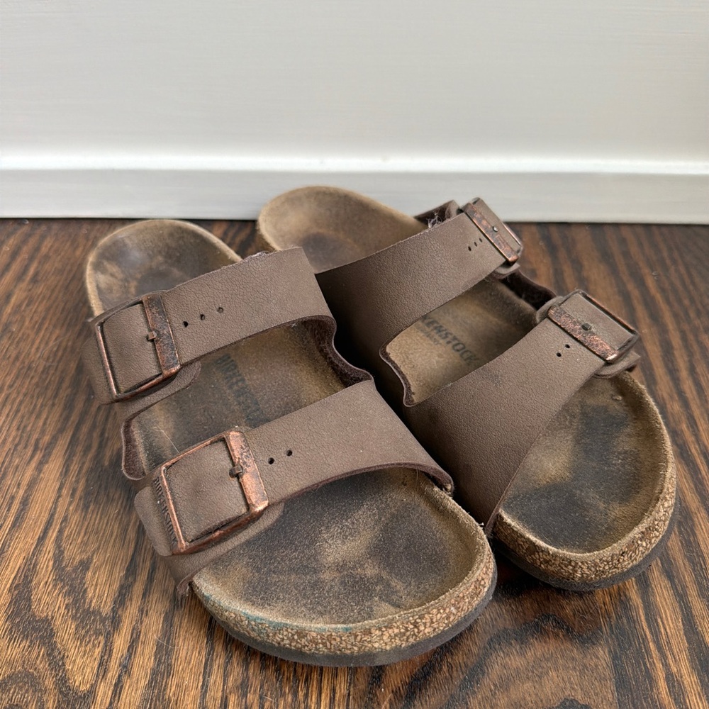 Birkenstock Brown Two-strap Kids Sandals